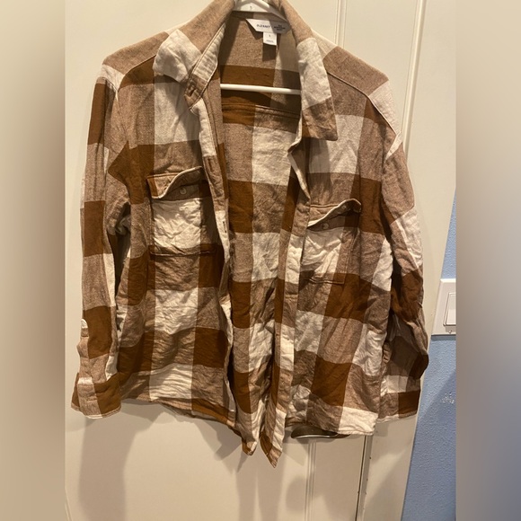 Old Navy Other - Brown and White Plaid Shirt